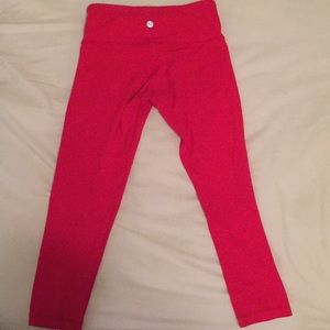 Reversible red lulu lemon leggings